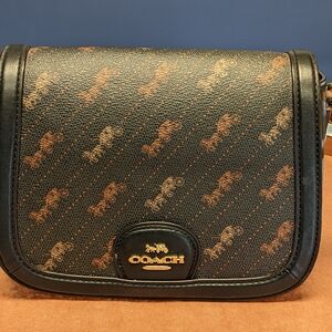 Coach Black and Brown Crossbody Bag